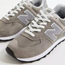 New Balance Unisex 574 Sneakers - GreywithNBWHITE - View 3