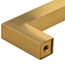 Golden Stainless Steel Furniture Handles Set Of 10 Pcs 160 Mm Length Modern Design Durable Hardware For Cabinets Drawers And Closets