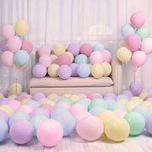 108 个马卡龙色乳胶气球，适用于情人节、婚礼装饰、生日派对、周年纪念、毕业典礼、节日、母亲节、室内外装饰、家居和房间装饰