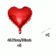 25 个“我爱你”横幅气球和红色心形气球套装，情人节装饰适合情人节、婚礼、订婚、求婚、周年庆典、浪漫惊喜家居装饰 - 彩色 - 查看 9