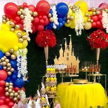 Juego de 145 globos con tema de dibujos animados, que incluye globos de látex de 10 pulgadas en rojo, amarillo y azul, decoración de cumpleaños de princesa con tema de dibujos animados, decoración de boda, decoración de aniversario, decoración de festival, decoración interior y exterior, decoración del hogar - Multicolor - Ver 5