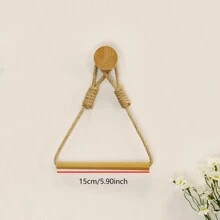 Bohemischer Stil Holz Taschentuchbox Halter, einzigartiger Papierhandtuchspender für Küche/Badezimmer, selbstklebend oder bohren installiert (ca. 15cm), natürliche Farbe Badezimmer Dekoration Herbstdekoration