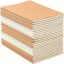 5pcs/Set Mini Kraft Paper Notebooks, Suitable For School, Office, Writing, Travel Diary
