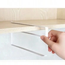 1/2pcs Free Hanging Organizer Kitchen Paper Towel Holder Cabinet Slouchy Paper Roll Holder Cling Film Rag Shelf