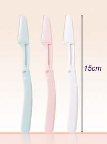 3pcs/Set Foldable Travel Eyebrow Razor Kit, Micro-Distance Type Anti-Scratch Eyebrow Trimmer, Beginner-Friendly Makeup Tool - Multicolor - View 5