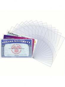 10 Pieces Waterproof PVC Card Protector Sleeves - 31mm Thick, Soft Transparent, Suitable For Social Security, Medical Insurance And Credit Cards - 10 - View 6