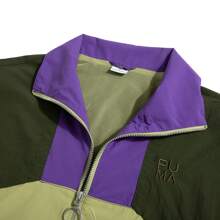 Puma Chaqueta tejida INFUSE, chaqueta tejida, ropa deportiva informal corta para mujer, chaqueta para correr de entrenamiento de Color en contraste 623469-31