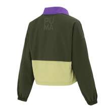 Puma Chaqueta tejida INFUSE, chaqueta tejida, ropa deportiva informal corta para mujer, chaqueta para correr de entrenamiento de Color en contraste 623469-31