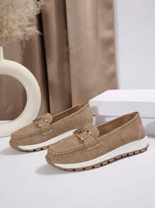 Mocasines calados talla grande para el verano, sandalias de cuña de suela blanda para mujeres de mediana edad y adultas mayores