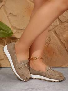 Mocasines calados talla grande para el verano, sandalias de cuña de suela blanda para mujeres de mediana edad y adultas mayores