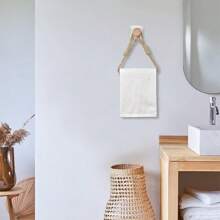 Bohemischer Stil Holz Taschentuchbox Halter, einzigartiger Papierhandtuchspender für Küche/Badezimmer, selbstklebend oder bohren installiert (ca. 15cm), natürliche Farbe Badezimmer Dekoration Herbstdekoration