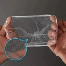 100 件一次性厨房水槽过滤袋 - 易于清洁，适合所有排水管，耐用的涤纶网，用于食物残渣和剩菜，随机包装