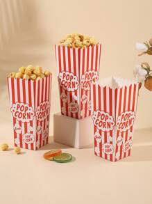 12pcs Large Popcorn Boxes/Buckets, Popcorn And French Fry Packaging Boxes - Multicolor - View 2