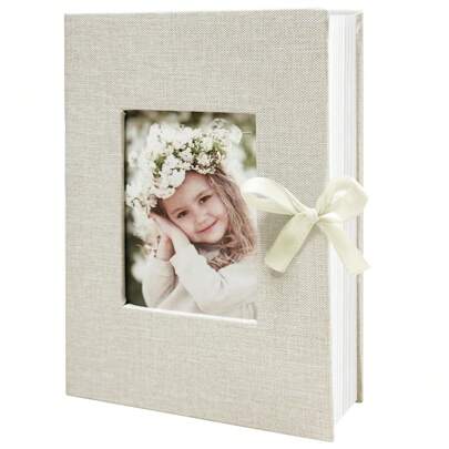 1 Pc Photo Album, 4x6 100 Pockets, Linen Cover, Slip-In Photo Pockets, Suitable For Wedding, Family, Anniversary, Vacation, Gift, Birthday Gifts Graduation