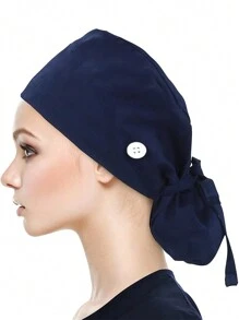 Einstellbare Arbeitsmütze mit Knopf-Pferdeschwanz, Schweißband für Arbeitshut, elastisches Bindekopfteil, 1 Stück