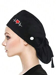 Einstellbare Arbeitsmütze mit Knopf-Pferdeschwanz, Schweißband für Arbeitshut, elastisches Bindekopfteil, 1 Stück