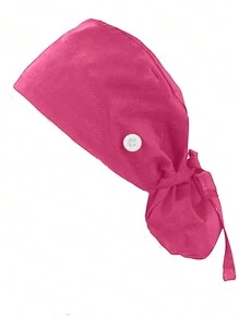 Einstellbare Arbeitsmütze mit Knopf-Pferdeschwanz, Schweißband für Arbeitshut, elastisches Bindekopfteil, 1 Stück