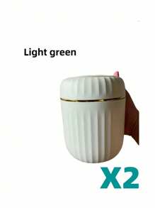 Mini Solid Color Desktop Trash Can With Lid And Button, Suitable As Small Garbage Bin For Home Office Desk