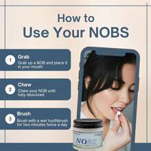 NOBS Whitening And Fresh Toothpaste Tablets - White - View 2