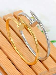 2 pièces Set de bijoux en acier inoxydable, bracelet à forme de trèfle à quatre feuilles et de cœur, convient pour le port quotidien des femmes, cadeaux pour la petite amie, les amies, les demoiselles d'honneur, anniversaire, Saint-Valentin, mère, fête des mères - Multicolore - Voir 19