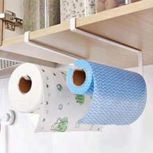 1/2pcs Free Hanging Organizer Kitchen Paper Towel Holder Cabinet Slouchy Paper Roll Holder Cling Film Rag Shelf