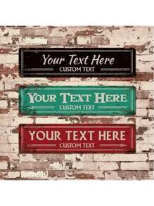 1pc Customized Street Road Sign Metal Wall Art, Personalized Text Arrow Direction Sign, Outdoor Decor, Home Decor, Bedroom Decor, 16"X4",Outdoor Living Inspo