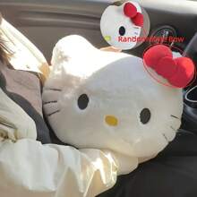 Sanrio 1 Hello Kitty Cute Cat Head Plush Pillow Sofa Bedhead Cushion Car Pillow Napping Pillow Birthday Gift(Random Opening Zipper Method)Valentine's Day, Easter, Birthday Gifts, 2025 New Year