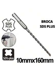 Kit 5 Broca SDS PLUS  5mm 6mm 8mm 10mm 12mm P/ Concreto Alvenaria Bloco Parede Martelete Sds Plus - Multicolorido - Visão 5