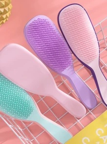 1 pieza Peine con cojín de aire de primavera, desmontable, con función de masaje del cabelludo, funciona tanto en seco como en húmedo para desenredar el cabello y evitar nudos, compacto y conveniente, útiles para volver a la escuela