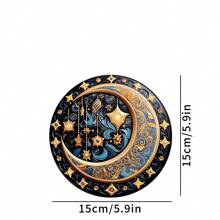 1 pièce Décoration murale vintage en acrylique coloré en forme de croissant de lune, ornement à suspendre pour la maison et la chambre, décoration étoile/lune/croissant, décoration d'intérieur, décoration murale