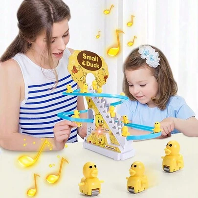 1 Bộ đồ chơi cầu thang leo trèo hình con vịt cho trẻ em, Đồ chơi giáo dục trí tuệ sớm hình con vịt dễ thương, Quà tặng Giáng sinh cho trẻ em