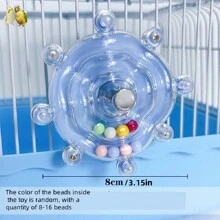 Parrot Interactive Toy - Durable Plastic Diversion Disc, Suitable For Parrots, Cockatiels And Small Birds - Keeps Your Pet Active And Happy