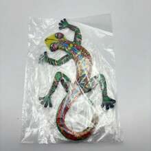 2pcs Iron Gecko Wall Decor Ornaments, Suitable For Home, Villa, Garden, Yard Decoration, Helps Beautify The Environment