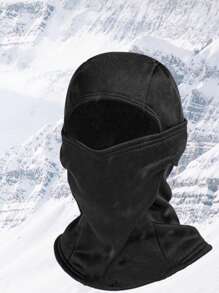 1 pieza Pasamontañas a prueba de viento con máscara térmica, cuello de esquí y ciclismo tipo gorro para hombres