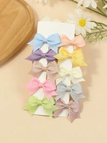 10 piezas/20 piezas Pinzas para el cabello con lazo para niñas Pequeño/Mediano/Grande, para la escuela/uso diario - Multicolor - Ver 21