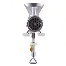 LIVINGANDHOME Living And Home Manual Meat Grinder,Table Clamp Small Manual Aluminium Alloy Kitchen Meat Mincer,Mincing Machine,Pepper Spice Grinding Machine Kitchen Tools For Home - Silver - View 8