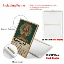 1 张瑜伽女孩海报 - 适合家庭和房间装饰的复古墙壁艺术 - 灵魂相连的灵感信息，无框帆布印刷，房间海报，家居装饰，复古房间装饰美学，乡村风格墙壁装饰，浴室厨房客厅卧室办公室装饰 - 彩色 - 查看 11