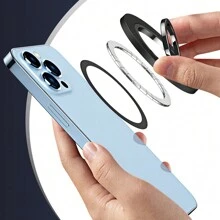 适用于 Magsafe 磁性机械自由旋转 1 件超轻超薄强吸力旋转 360 墙贴随处折叠指环手机支架合金便携式通用桌面兼容 、Android 手机、生日礼物、家人、朋友指环支架、手机握把、手机配件 - 白色 - 查看 9