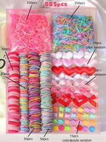 VBOOR [Habibi] Bộ phụ kiện tóc trái tim rung rinh 24/36/48/100/885 chiếc/bộ, bao gồm dây buộc tóc, kẹp tóc trái tim màu hồng, kẹp tóc ruy băng màu hồng, kẹp móng vuốt mini - Thích hợp cho bé gái và phụ nữ, thiết yếu cho kiểu tóc cơ bản - Mũ đội đầu của phụ nữ, phụ kiện tóc trái tim thần tình yêu, tạo vẻ ngoài đáng yêu - Thời trang Valentine mới năm 2025 - Nhiều màu - Xem 9