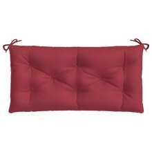 Coussin de banc d'extérieur bordeaux rouge 110x50x7 cm, coussin de siège de jardin confortable et élégant, retour à l'école, stockage pour dortoir