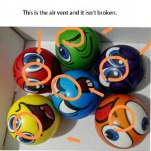 Colorful Expression Stress Ball, PU Ball, Foaming Toy, Sponge Vent Ball. It's An Excellent Gift For The New Year In 2025, Valentine's Day, Easter And Birthdays.,Stress Ball,Sensory Toys,Easter,Stress Ball,Ball,Easter