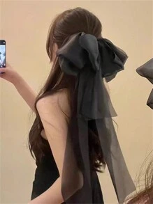 1个/2个/4个装 女士优雅雪纺多层大蝴蝶结发夹，多功能发饰，适用于马尾辫，时尚别致的爪夹发卡，适合上学、大学、冬季女性装扮，蝴蝶结，可爱，头部配饰，发夹，旅行，生日 - 彩色 - 查看 17