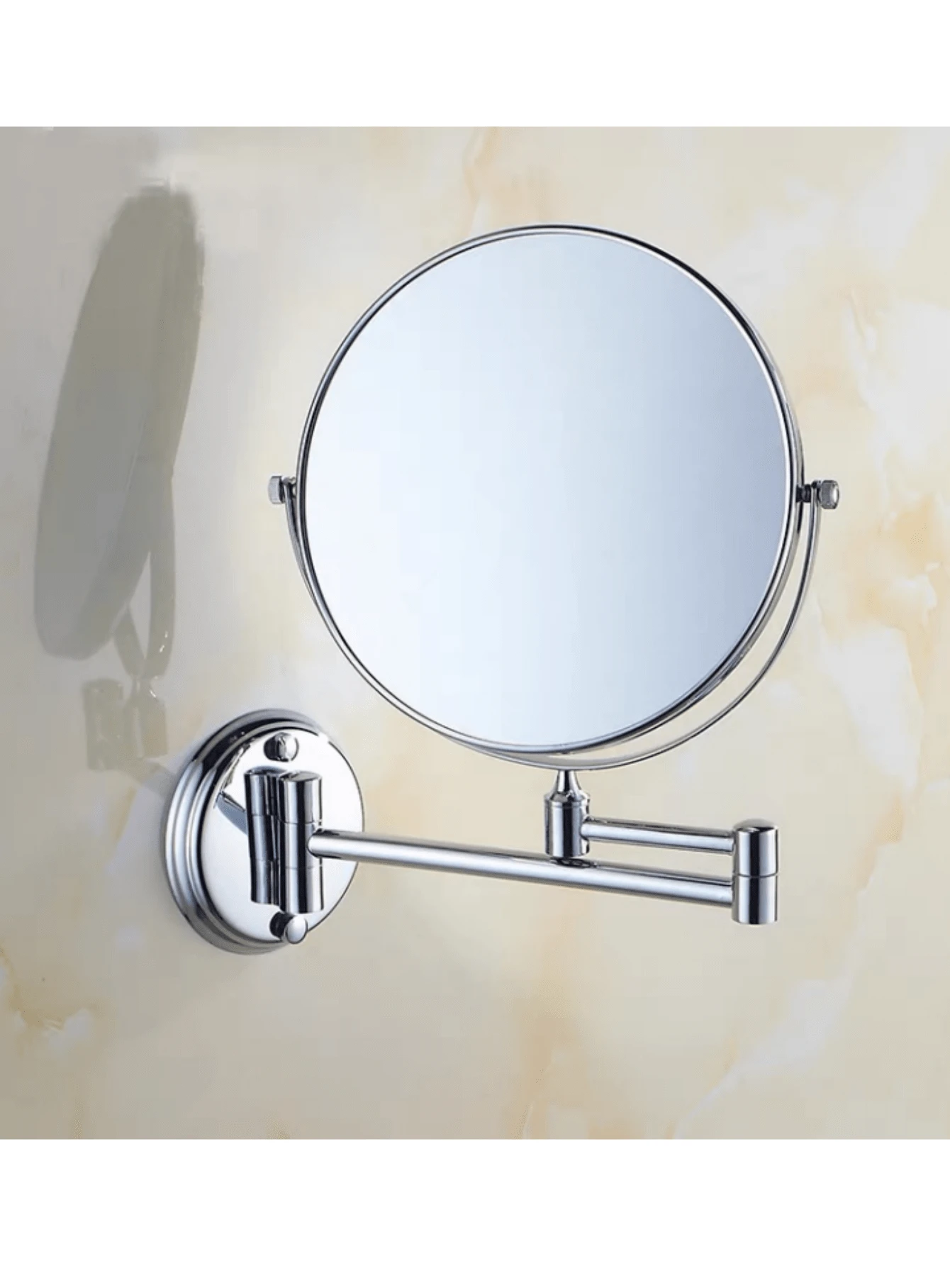 Bathroom Wall-Mounted Extendable Makeup Mirror, Foldable Vanity Mirror ...