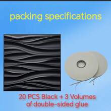 1/10 / 20 / 33 sztuk 3D Paneli Ściennych Wykonanych Z Materiału PVC. Należy Do Dekoracji Ściennych W Wystroju Domu, Szczególnie Do Dekoracji Pokoju. Dekoracja Łazienki. Dekoracja Sypialni. Dekoracja Salonu; Rozmiar Panelu Ściennego: 30 X30 CM Kolor: Biały/Czarny