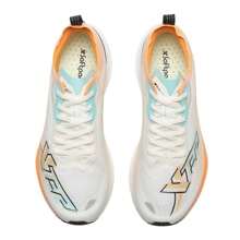 XTEP Giày thể thao nam cổ thấp Lightweight 8.0 MAX, giày chạy bộ thời trang thường ngày, 976219110048 Trắng Sail/Vàng mơ/Đen - Đen/Trắng Buồm/Vàng Mai - Xem 4