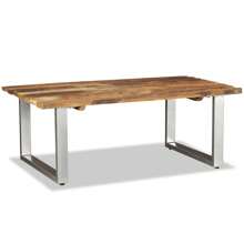Solid Reclaimed Wood Coffee Table 100x60x38 Cm Rustic Home Furniture Natural Finish - Brown - View 4