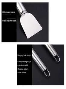 1 件。耐用不锈钢多功能清洁刮刀，金属实用铲，适用于厨房、浴室和家庭使用 - 彩色 - 查看 4