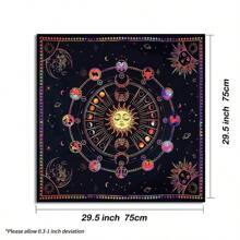 1 pezzo Tovaglia rosa per carte da gioco, tovaglia alberi della vita per altari di divinazione astrologica con tessuto antiscivolo, arazzo, decorazioni per la casa, tappetino gioco - Multicolore - Visualizzare 13