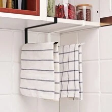 1/2pcs Free Hanging Organizer Kitchen Paper Towel Holder Cabinet Slouchy Paper Roll Holder Cling Film Rag Shelf