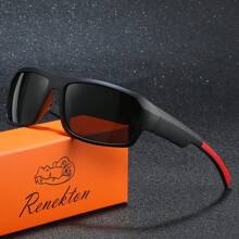 1 件男女通用方形运动太阳镜，户外骑行钓鱼驾驶眼镜，礼盒包装，度假礼物 - 多色 - 查看 5